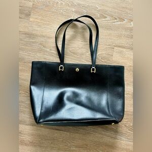 Lauren Ralph Lauren Black Tote - some wear & tear but a great bag overall